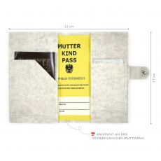Mutter-Kind-Pass Hülle Herz weiß