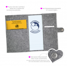 Mutterpass Hülle bunte Füße grau