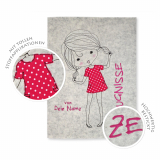 Zeugnismappe Süßes Mädchen personalisiert mit Namen