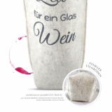 Weintragetasche aus Wollfilz in verschiedenen Varianten Made in Germany (Weiß meliert)