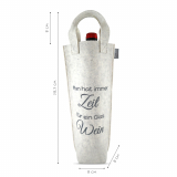 Weintragetasche aus Wollfilz in verschiedenen Varianten Made in Germany (Weiß meliert)