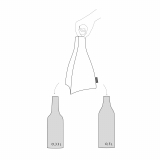 Vase aus Wollfilz anthrazit für Hochzeit