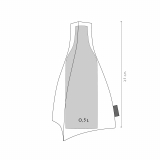 Vase aus Wollfilz anthrazit für Hochzeit