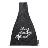 Vase aus Wollfilz anthrazit für Hochzeit