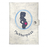 Mutterpass Hülle Herz weiß