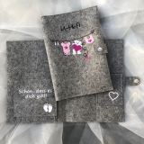U-Heft Hülle Wäscheleine Rosa