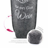 Weintragetasche aus Wollfilz in verschiedenen Varianten Made in Germany grau (meliert)